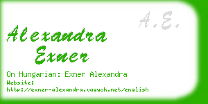 alexandra exner business card